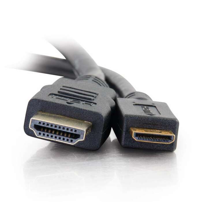 Cables To Go 50619 HDMI To HDMI Mini Cable With Ethernet 6 Ft High Speed HDMI To HDMI Mini Bi-Direction Adapter Cable, Black