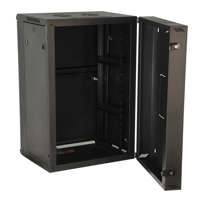 Gator GRW2012508 12RU, 21" Deep Hinged Wall-Mounted Rack With Steel Front Door