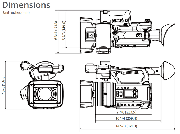 Sony PXWZ150 4K XDCAM Camcorder With 24x Zoom Lens