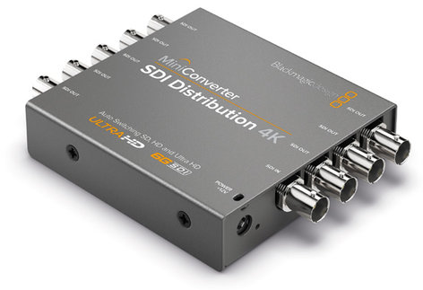 Blackmagic Design Mini Converter SDI Distribution 4K 1x SD/HD/3G/6G-SDI Input To 8x Single Link SD/HD/3G/6G-SDI Outputs Converter