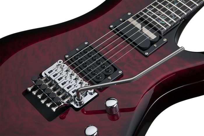 Schecter N-STRINGFIELD-BRB Nikki Stringfield A-6 FR S Electric Guitar, Bright Red Burst Signature