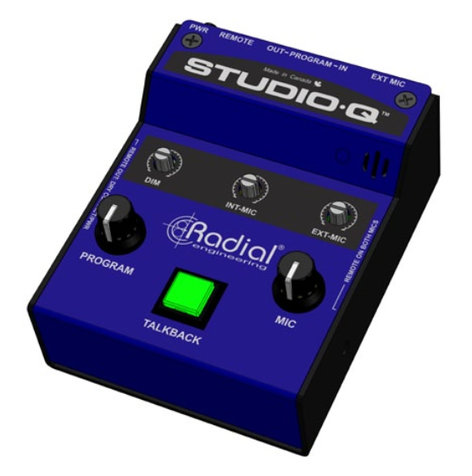 Radial Engineering StudioQ Studio Talkback With Built-In Mic, External Mic Input And Program Input