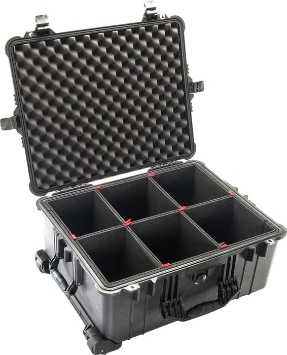 Pelican Cases 1610TP Protector Case 21.8"x16.7"x10.6" Protector Case With Wheels And TrekPak Divider