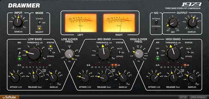 Softube DRAWMER-1973 Drawmer 1973 Multi-Band Compressor With Full Control