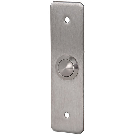 Quam CIB8 Single-Gang Door Mullion Momentary Call-In Switch With Vandal-Resistant Stainless Steel Faceplate