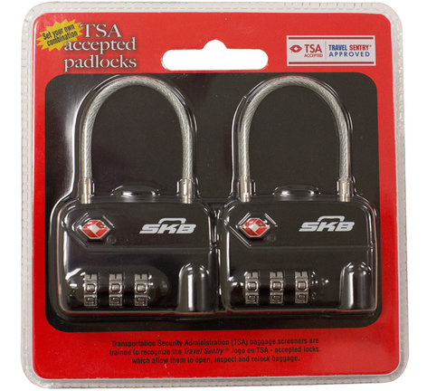 SKB 1SKB-PDL-C TSA Combination Cable Padlocks, 2 Pack