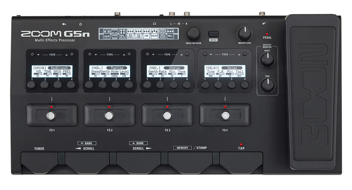 Zoom G5n Multi-Effects Processor With Expression Pedal And 9 Switches For Guitar