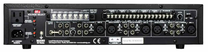 Lowell MA60 60W Mixer Amplifier