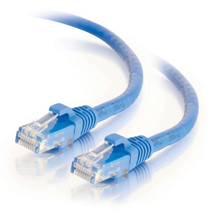 Cables To Go 03973 Cat6a Snagless Unshielded (UTP) Patch Cable Blue Ethernet Network Patch Cable, 2 Ft