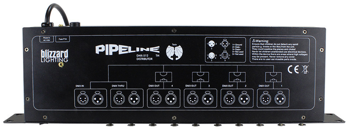 Blizzard Pipeline Twin 8 Output, 3-Pin And 5-Pin Isolated DMX Splitter