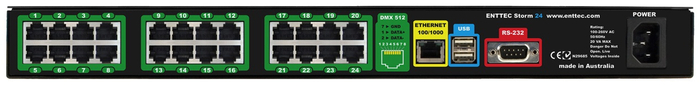 Enttec Storm 24 Ethernet To DMX Interface, 24 RJ45 DMX Ports