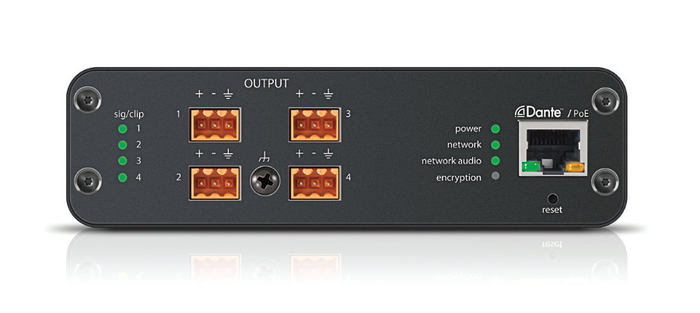 Shure ANI4OUT-BLOCK 4-Channel Dante Audio Network Interface, Block Outputs