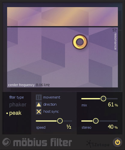 iZotope MOBIUS-FILTER Mobius Filter Vocal Modulation Software Plugin [VIRTUAL]
