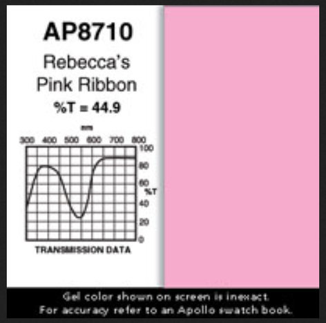 Apollo Design Technology AP-GEL-8710 Rebecca Pink Ribbon 20"x24" Gel Sheet