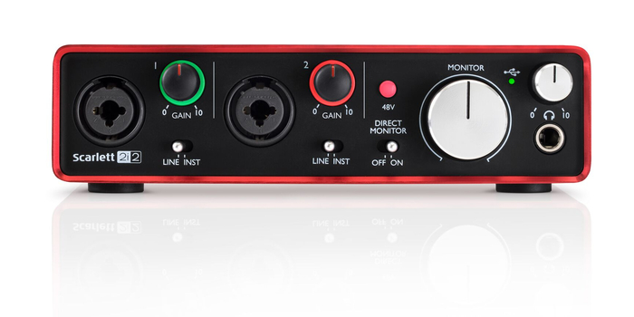 Focusrite Scarlett 2i2 2x2 USB Audio Interface, 2nd Generation