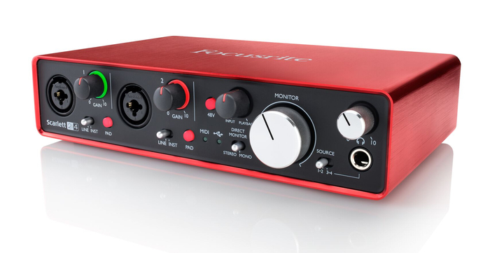 Focusrite Scarlett 2i4 2x4 USB Audio Interface, 2nd Generation