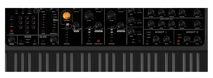 Studiologic SLEDGE-2-BLACK Sledge Black Edition 61-Note Synthesizer, Black