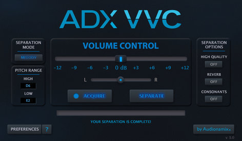 Audionamix VVC 3 Mixing And Mastering Plugin Software [ELECTRONIC DELIVERY]