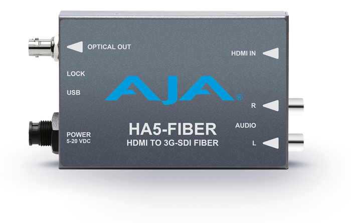 AJA HA5-FIBER HDMI To 3G-SDI Over Fiber Video And Audio Converter