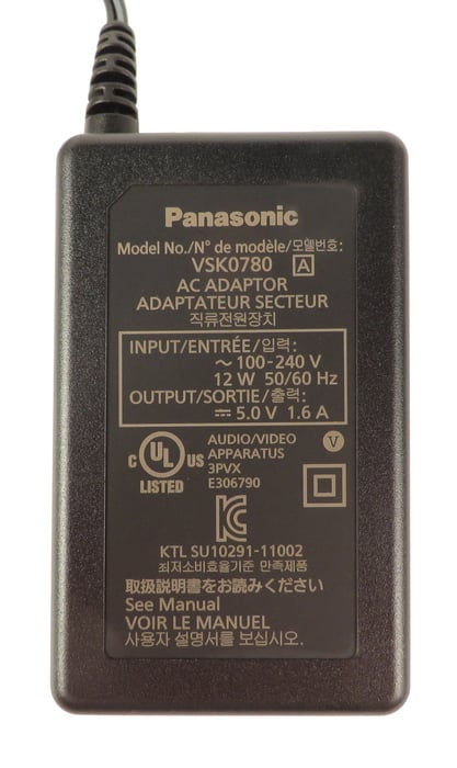 Panasonic VSK0780A Power Adapter For HC-V500 And HC-V720