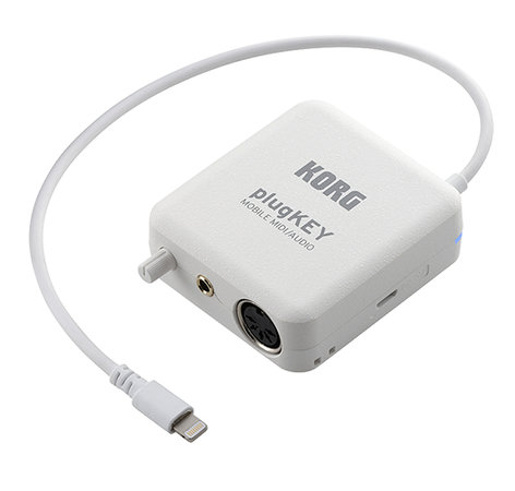 Korg plugKEY - White MIDI / Audio Interface For IOS With Lighting Connector