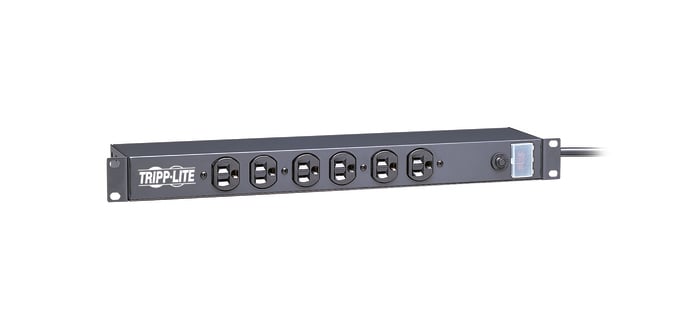 Tripp Lite RS-1215 Power Strip With 12-Outlets, 6 Front Facing And 6 Rear Facing, 1 Rack Unit