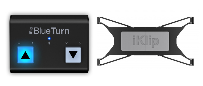 IK Multimedia TABLET-PAGETURN-BNDL Tablet Page Turner Bundle IRig BlueTurn And IKlip Xpand Bundle