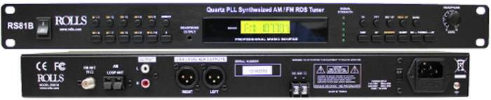 Rolls RS81B Digital Quartz AM/FM Tuner With Remote