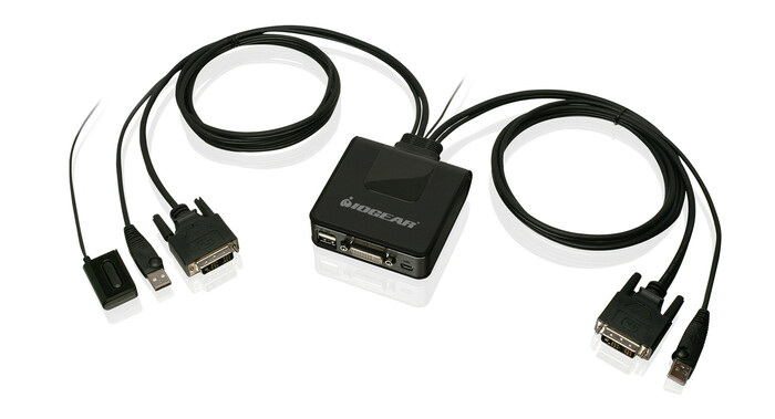 IOGEAR GCS922U 2-Port USB DVI Cable KVM Switch