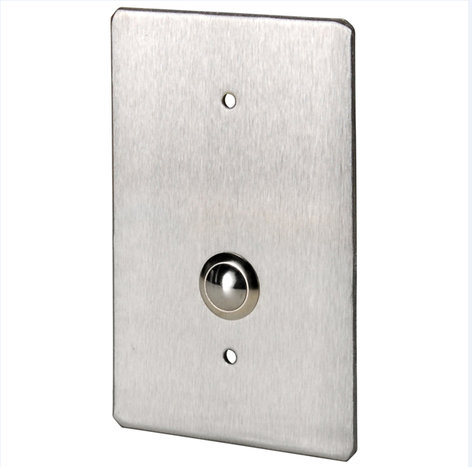 Quam CIB2 Single-Gang Wall-Mount Momentary Call-In Switch With Vandal-Resistant Stainless Steel Faceplate