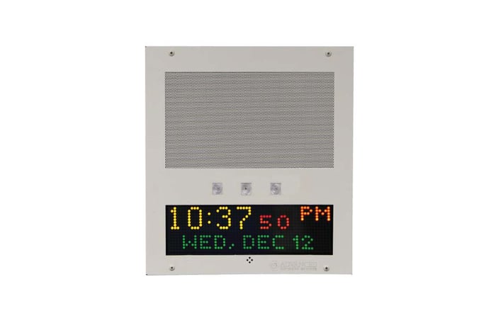 Advanced Network Devices IPSWD-FM-RWB Flush Mount IP Speaker With Display And Flashers