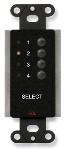 RDL DB-RC4RU 4-Channel Remote Control For RACK-Ups, Black