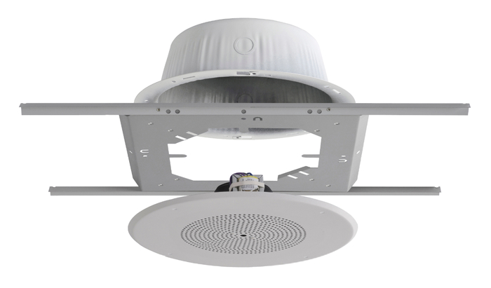 Quam SOLUTION-2 Ceiling Speaker Bundle With 2 8C10X/BU/WS/VC Speakers, Back Cans And Tile Bridge Supports