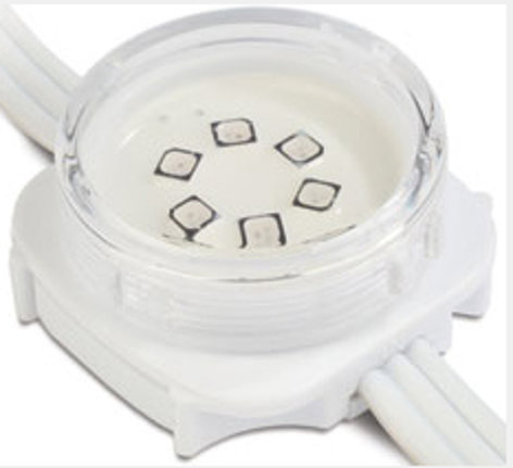 Philips Color Kinetics 101-000067-06 50 IColor Flex LMX Nodes In White With 4" On-Center Node Spacing & Translucent Dome Lenses