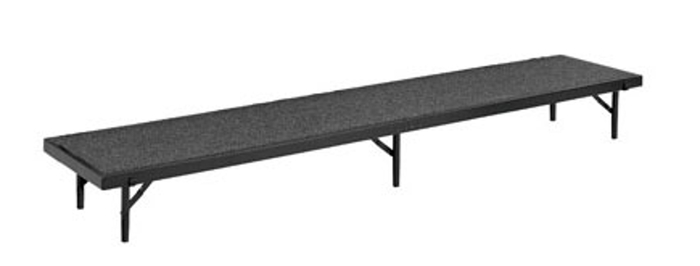National Public Seating RT8C Riser, Tapered With Carpet, 18"x60"x8"