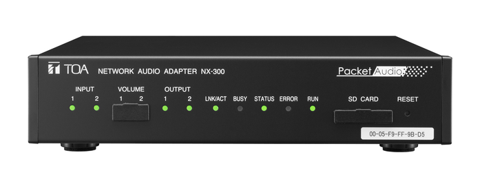 TOA NX-300PS 2-Channel Network Audio Adapter With Power Supply