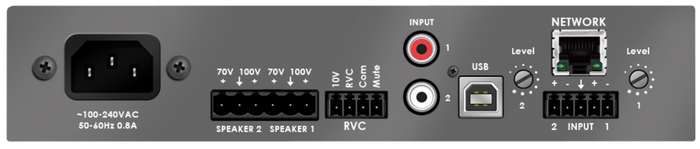 Stewart Audio DSP100-2-LZ-D 2-Channel DSP-Enabled Amplifier, 2x100W/50W At 4/8 Ohms, Dante Network Enabled