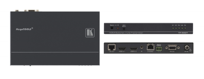 Kramer TP-582T 2x1 HDMI Plus Bidirectional RS-232, Ethernet And IR Over Twist