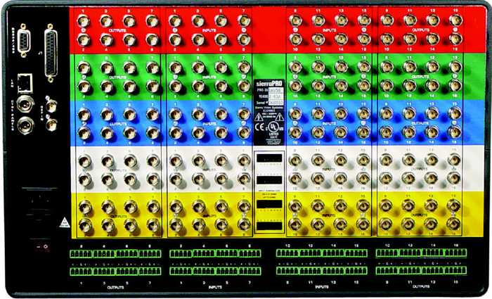 Sierra Video Systems 1616V5S-XL 6RU 16x16 5-Channel 450MHz @ -3dB Wideband Video And Stereo Audio  Routing Switcher