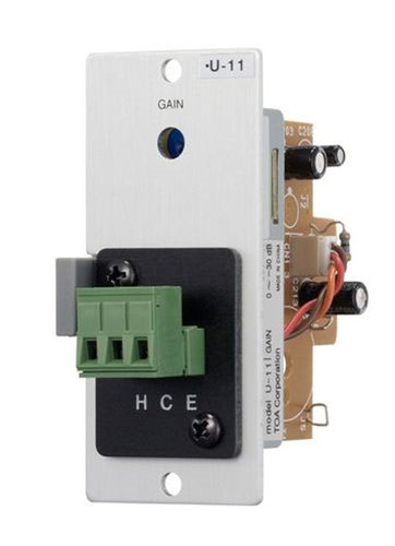 TOA U-11S T Unbalanced Line Input With Mute-Receive, Removable Terminal Block