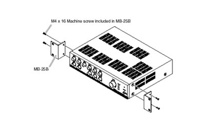 TOA MB-25B-BK Rackmount Kit For One BG-200 / BA-200 Series Unit