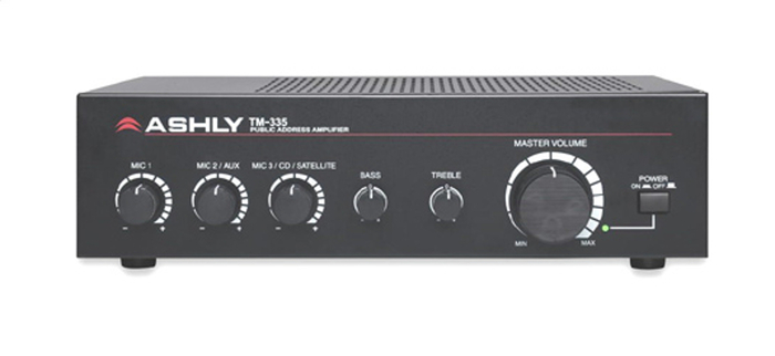 Ashly TM-335 3-Channel Public Address Mixer/Amplifier 35W