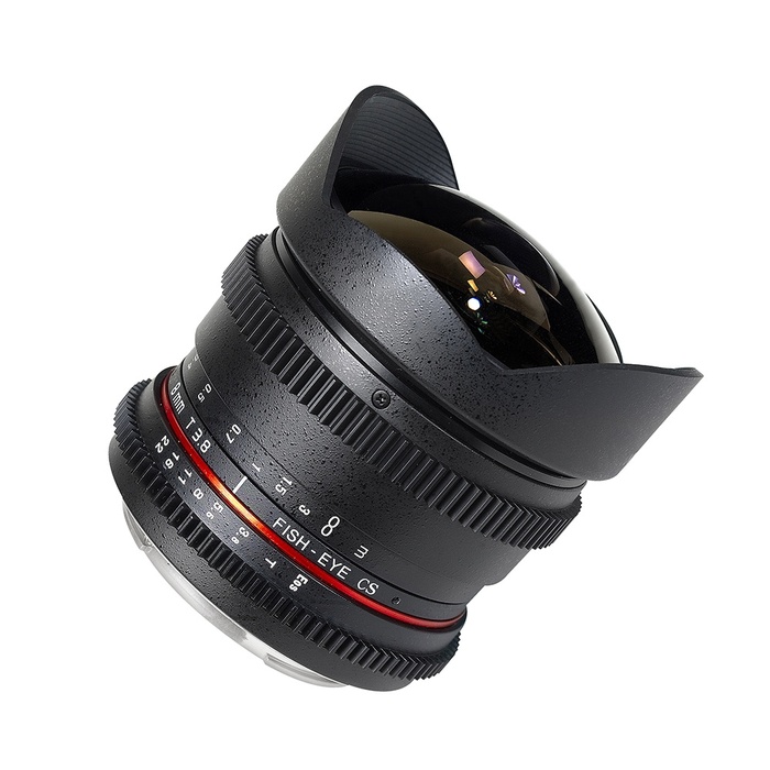 Rokinon RKHD8MV 8mm T.38 Cine HD Fisheye Lens With Removable Hood