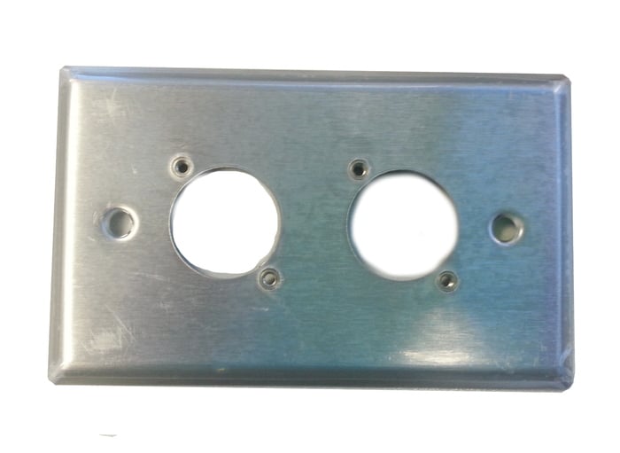 Switchcraft WP1S2P Single Gang Wall Plate For 2 E/EH Series Connectors,