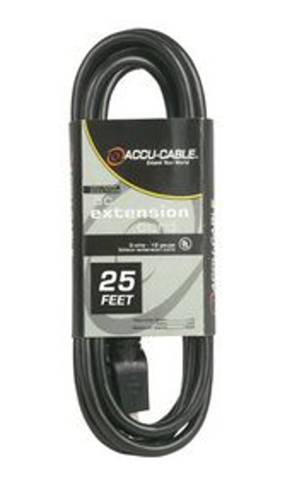 Accu-Cable EC-123-25 25' 12AWG Power Extension Cord