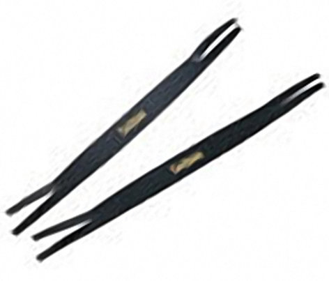 Sabian 61002 Pair Of Leather Cymbal Straps In Black/ Gold