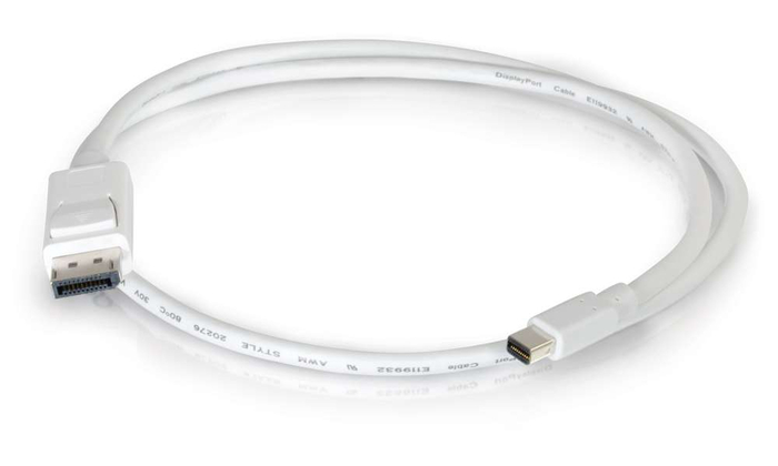 Cables To Go 54298 Mini DisplayPort To DisplayPort 6 Ft Adapter Cable In White