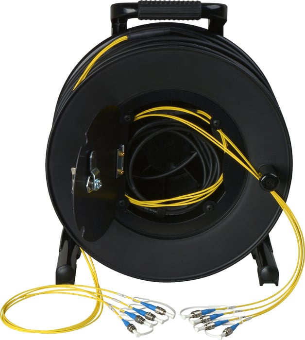 Camplex CMX-TR04ST-0500 4-Channel Fiber Optic Tactical Reel 500 Ft Fiber Optic Cable With ST Connectors