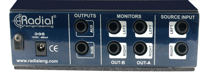 Radial Engineering MC3 Passive Monitor Controller, Dual Output, Sub Control With Headphone Amp