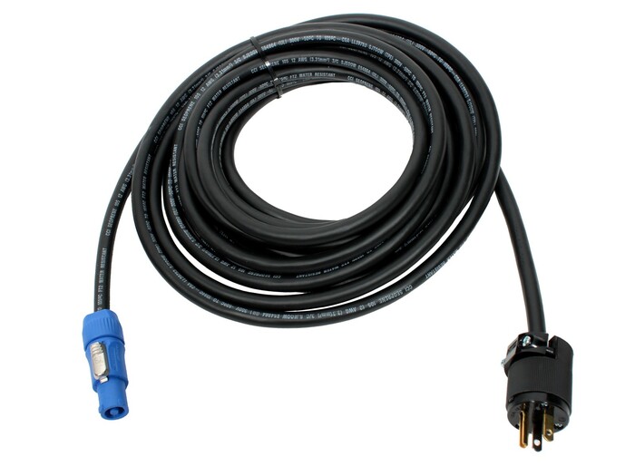 Elite Core PC12-AM-100 100' 12AWG Neutrik Powercon To Edison Male Power Cable